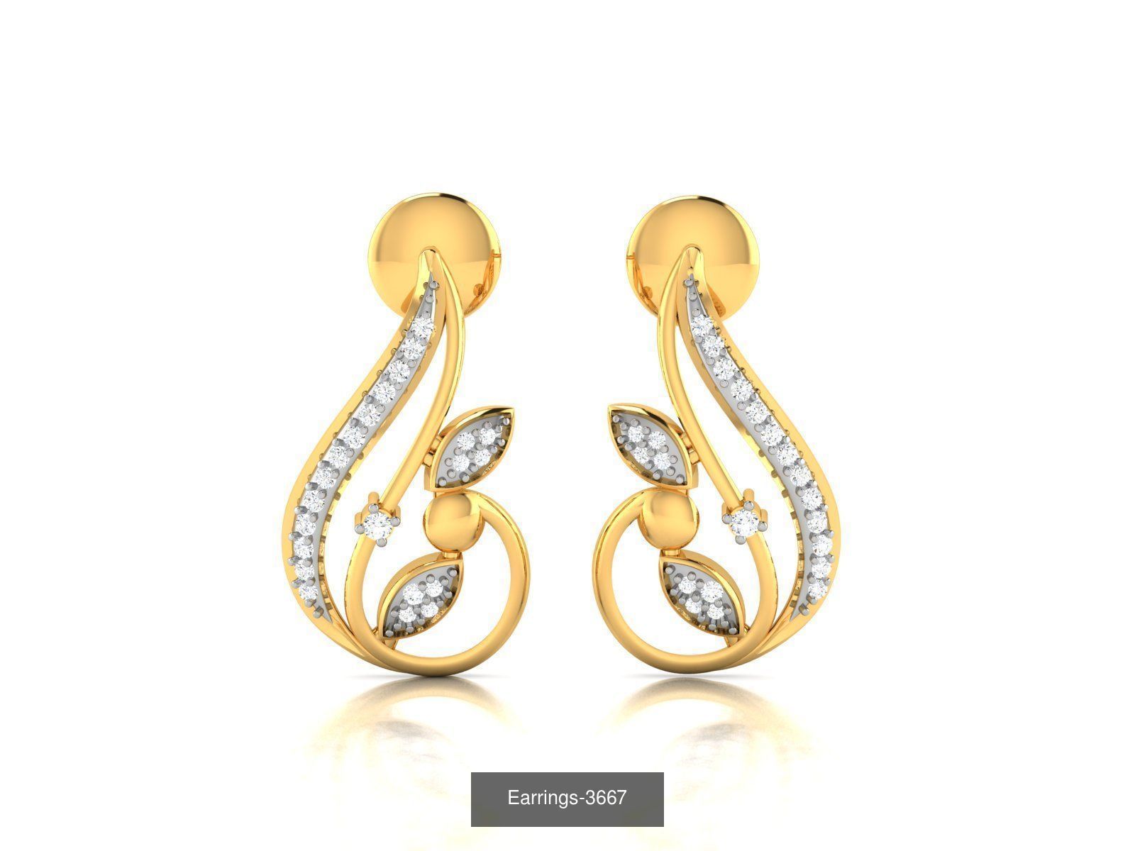 100 LIGHT WT EARRINGS  3D Model Collection_62