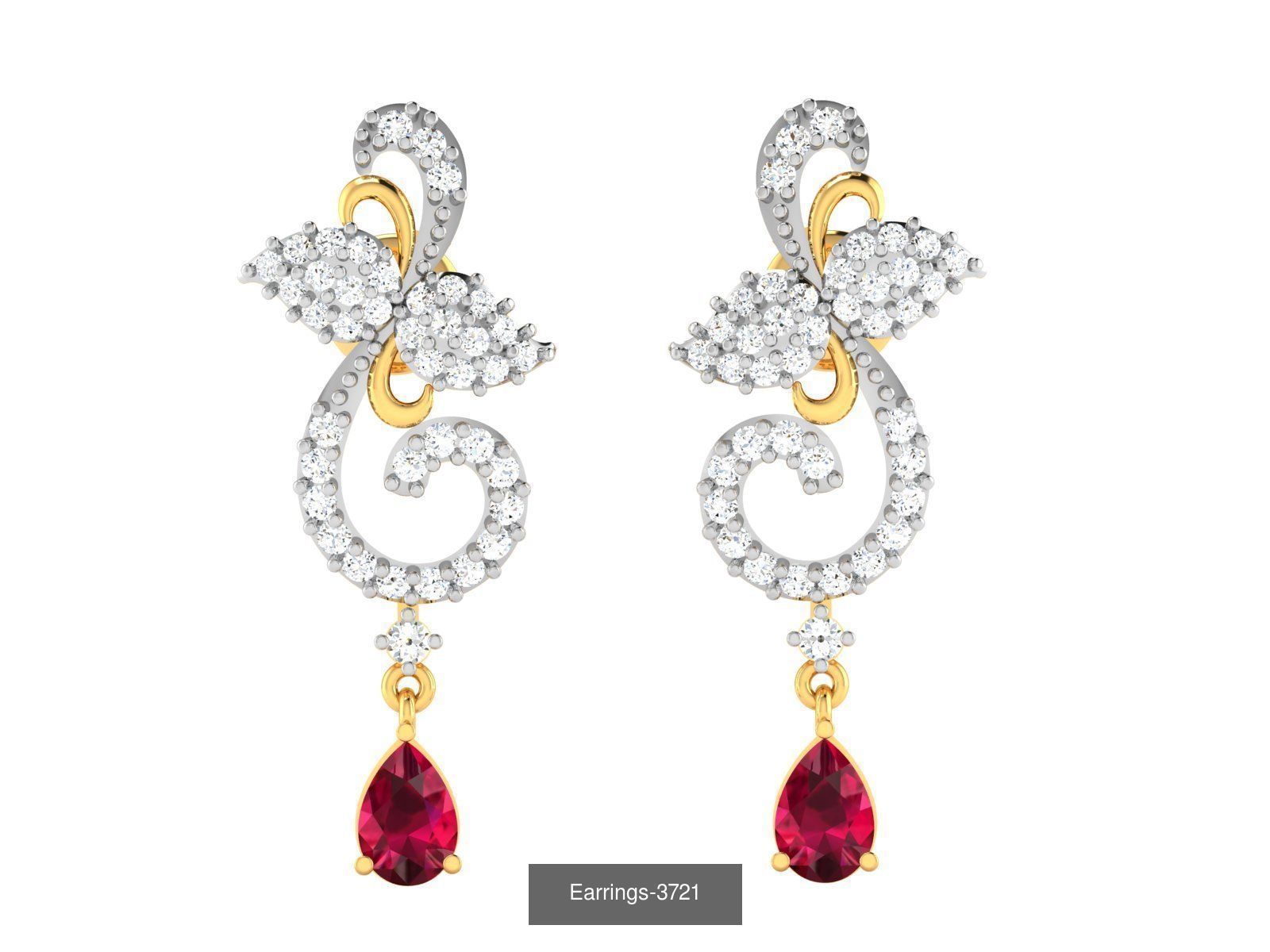 100 LIGHT WT EARRINGS  3D Model Collection_50