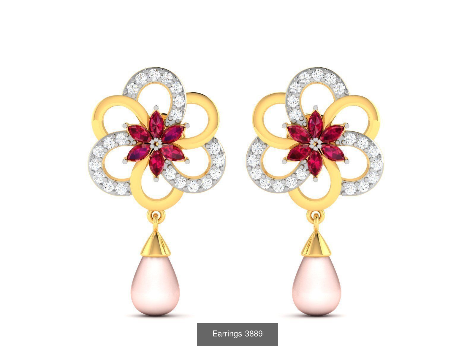 100 LIGHT WT EARRINGS  3D Model Collection_102