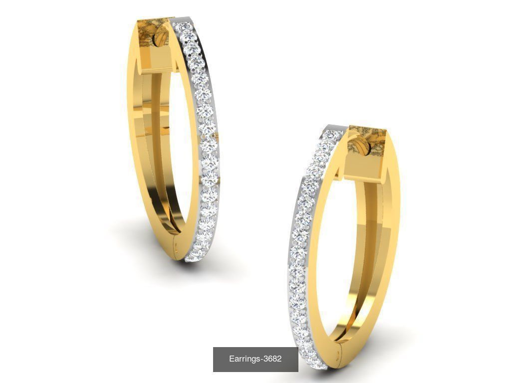 100 LIGHT WT EARRINGS  3D Model Collection_55