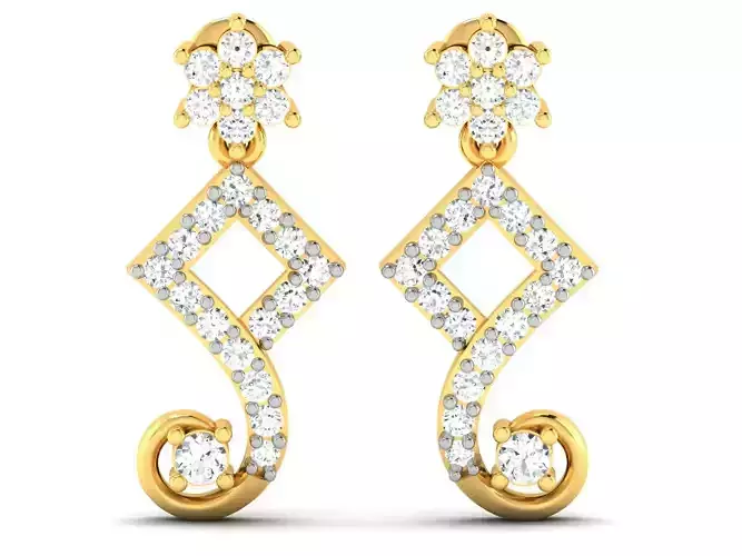 Women earrings 3dm render detail 3D print model