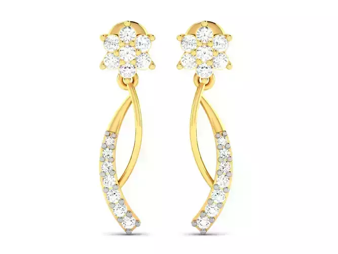 Women earrings 3dm render detail 3D print model