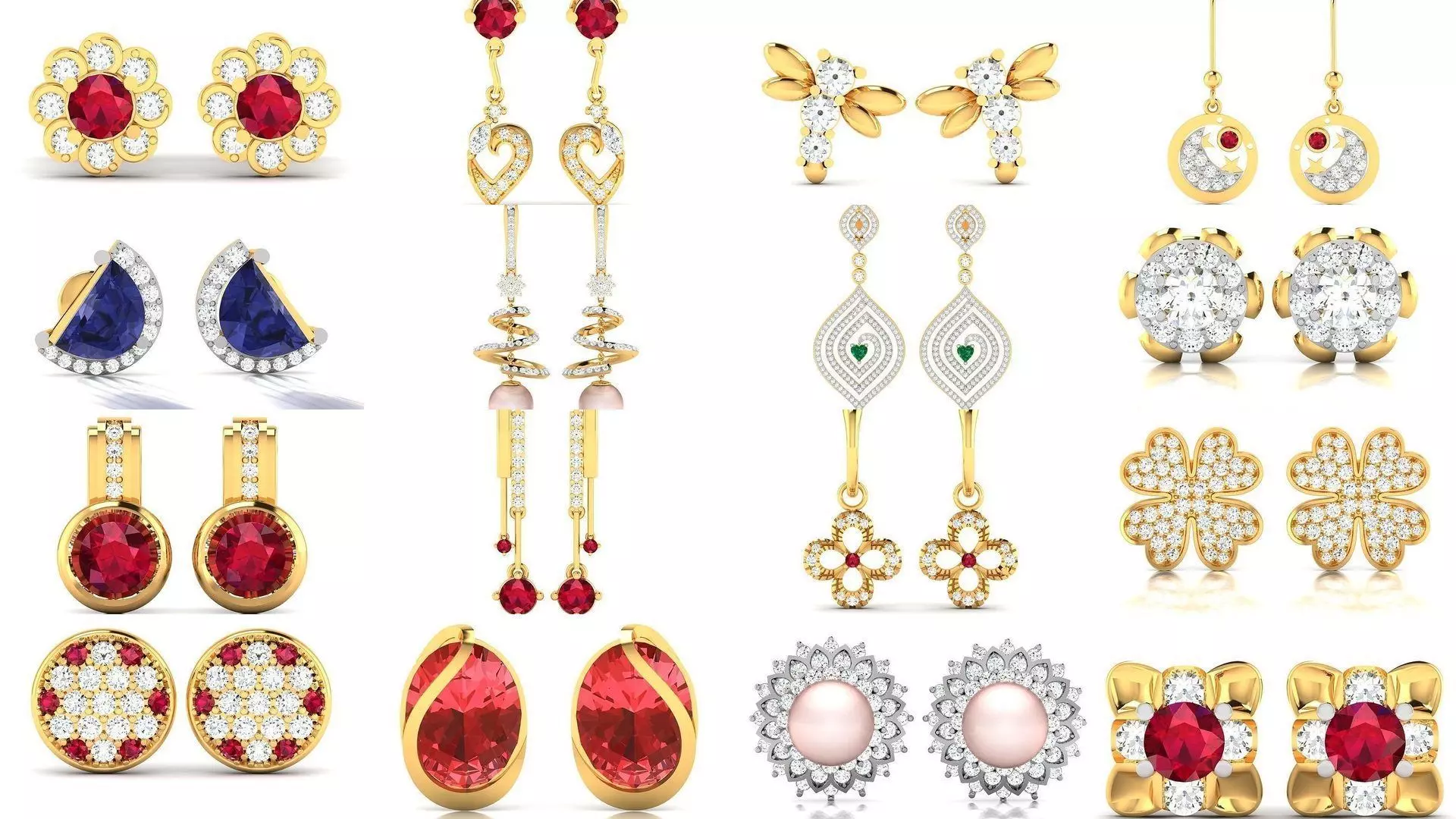 98 LIGHT WT EARRINGS  3D Model Collection_0