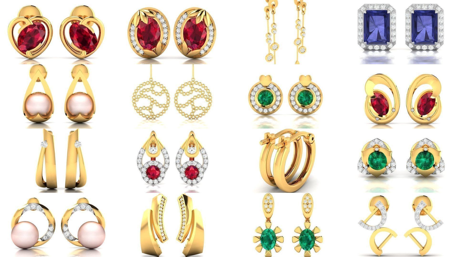 98 LIGHT WT EARRINGS  3D Model Collection_1