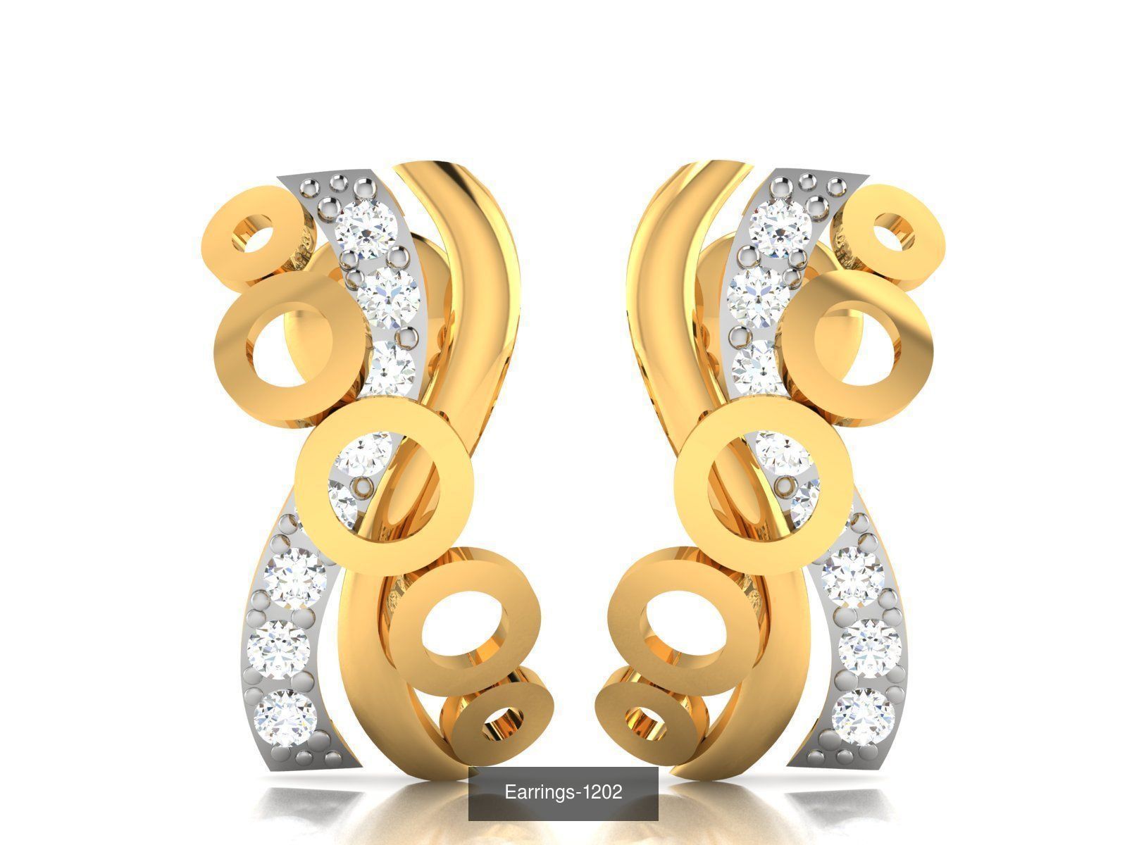98 LIGHT WT EARRINGS  3D Model Collection_11