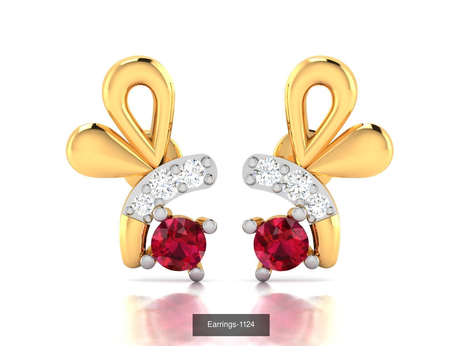 98 LIGHT WT EARRINGS  3D Model Collection_16