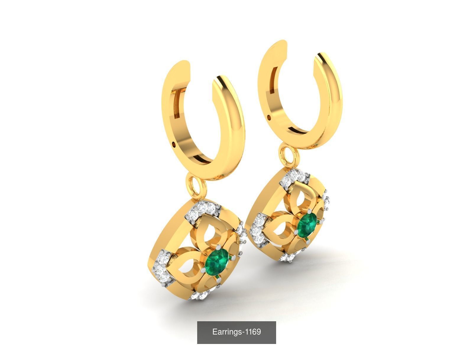 98 LIGHT WT EARRINGS  3D Model Collection_12