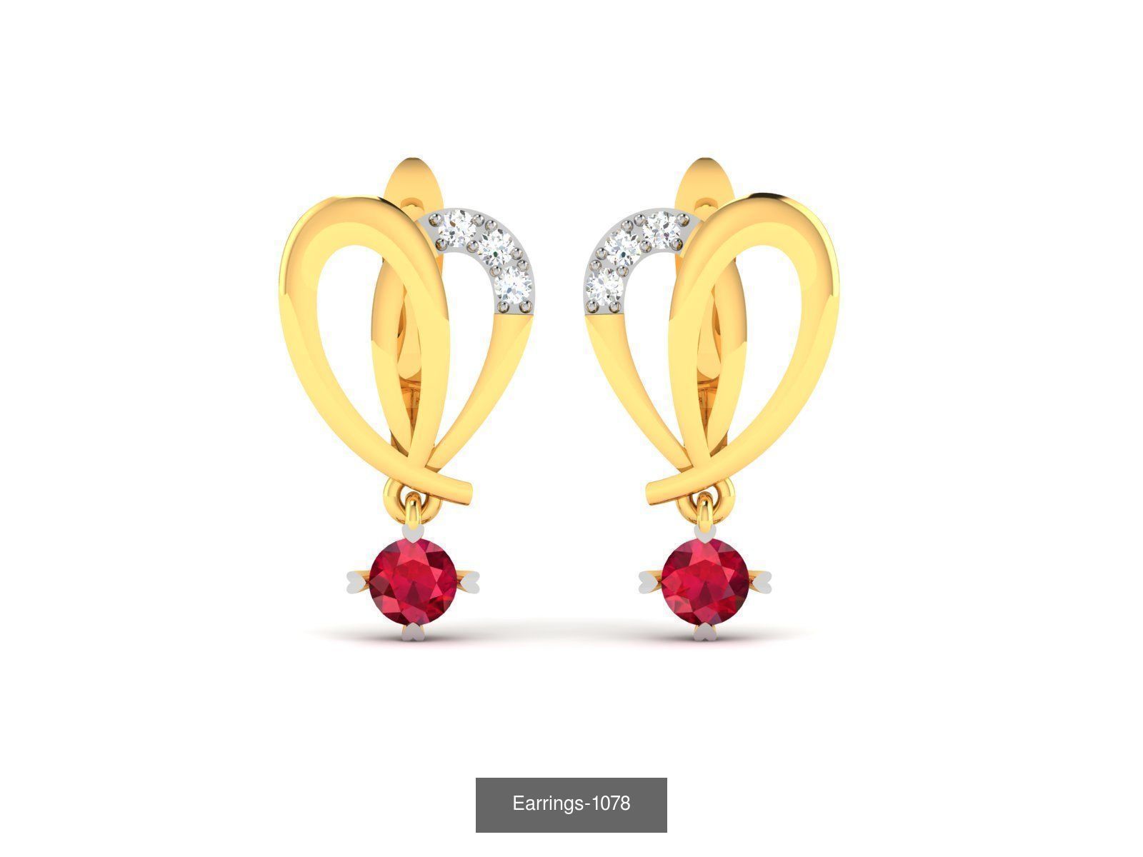 98 LIGHT WT EARRINGS  3D Model Collection_19