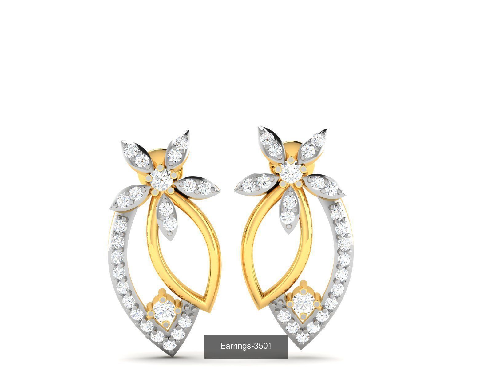 98 LIGHT WT EARRINGS  3D Model Collection_91