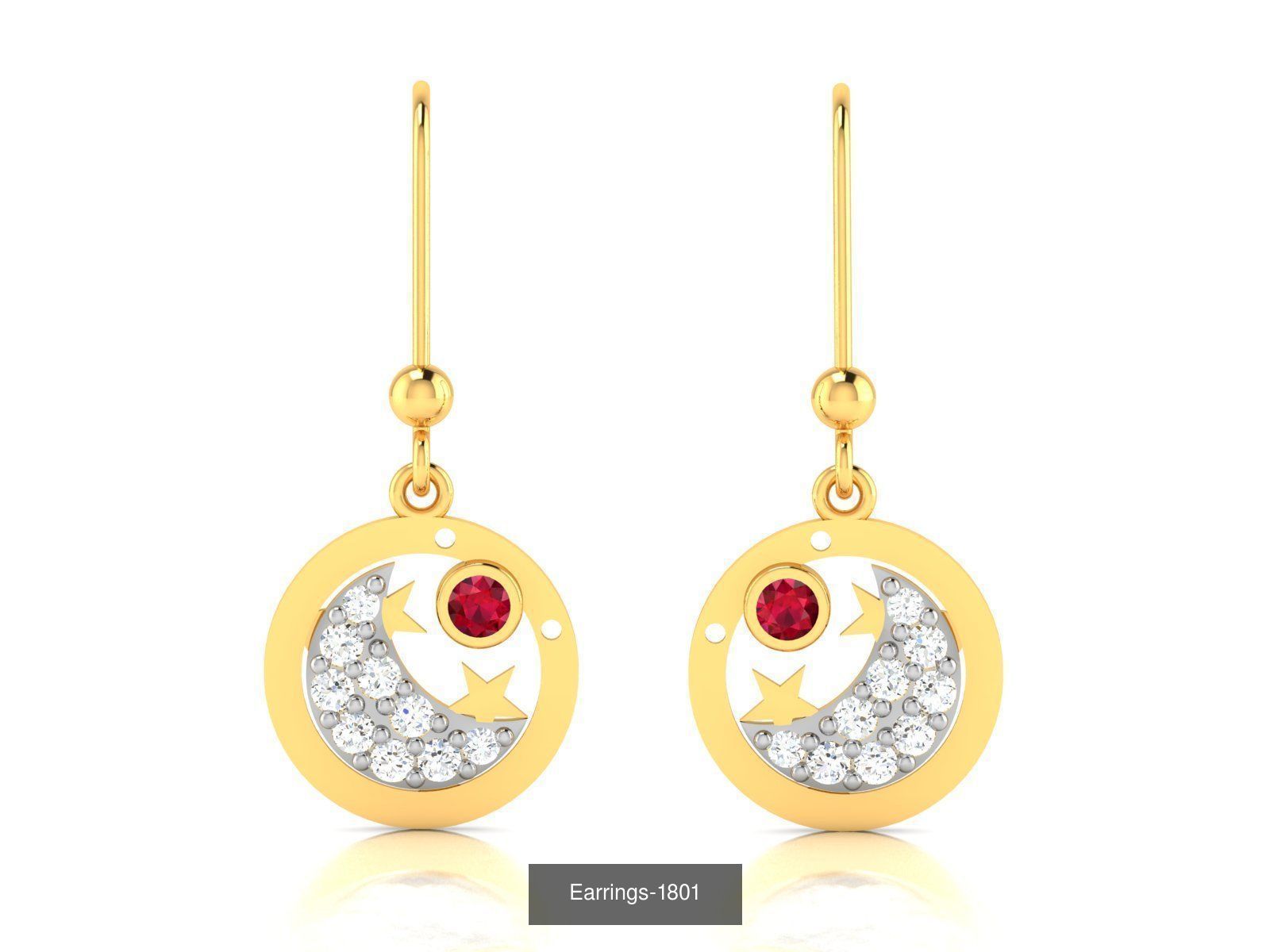 98 LIGHT WT EARRINGS  3D Model Collection_25