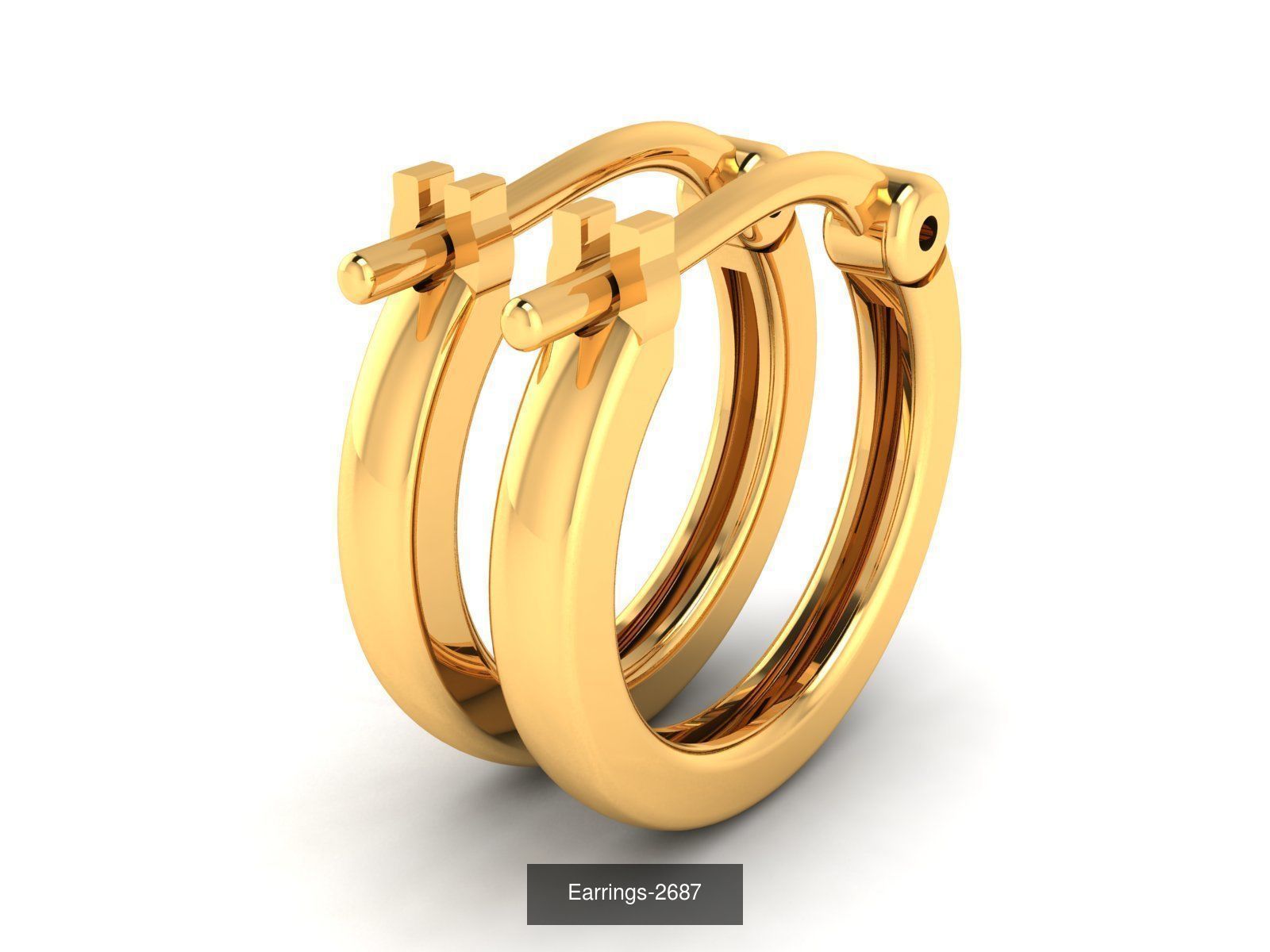 98 LIGHT WT EARRINGS  3D Model Collection_48