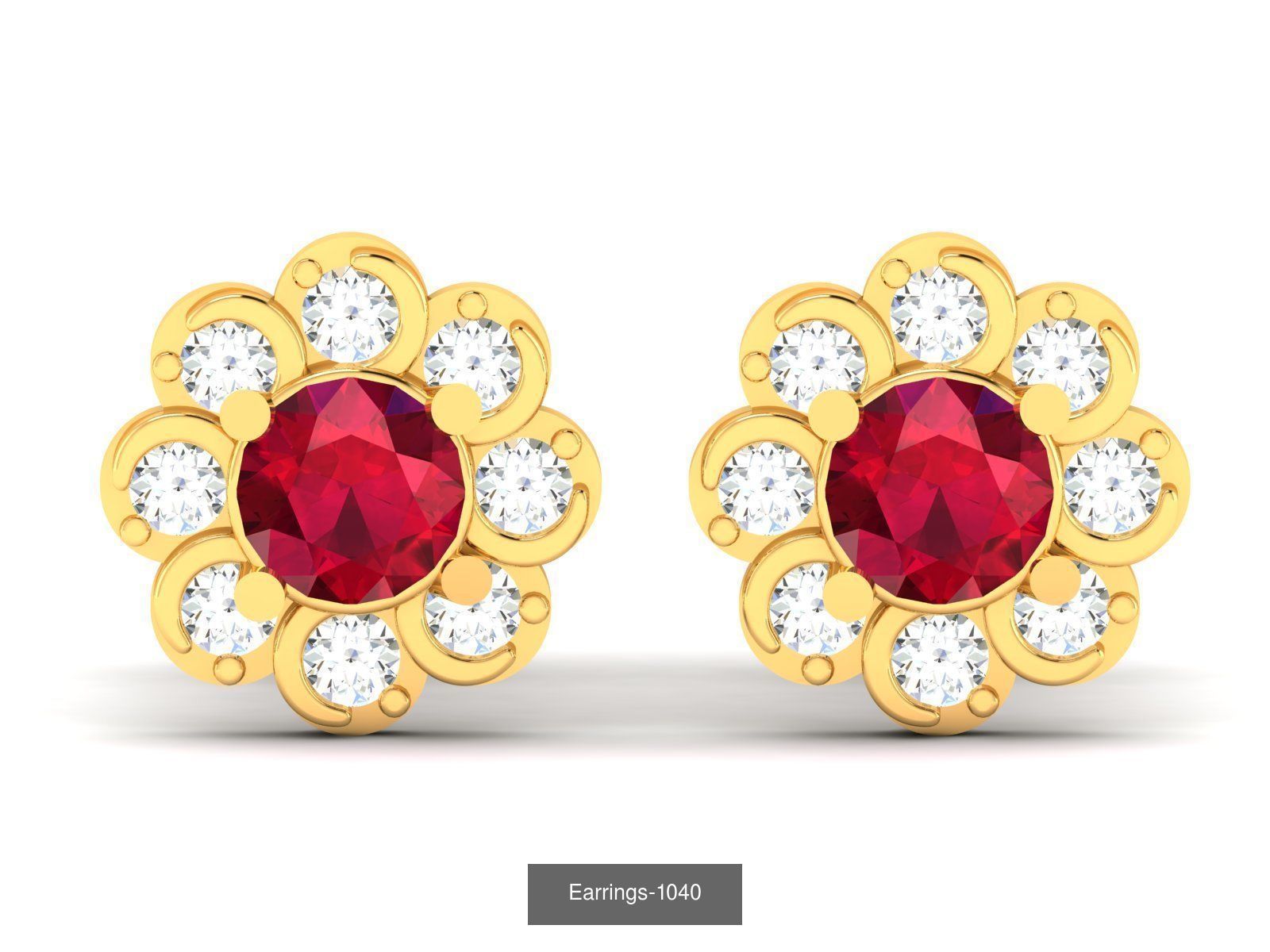 98 LIGHT WT EARRINGS  3D Model Collection_22