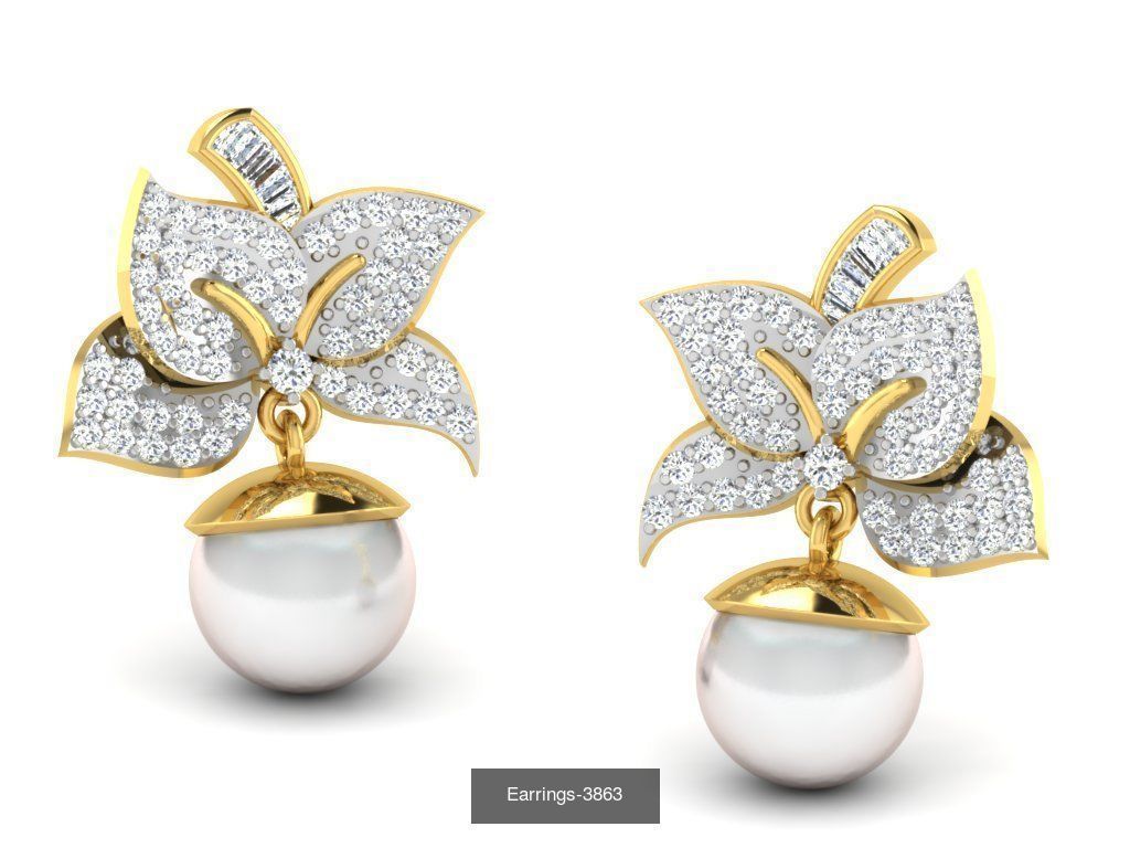 98 LIGHT WT EARRINGS  3D Model Collection_100