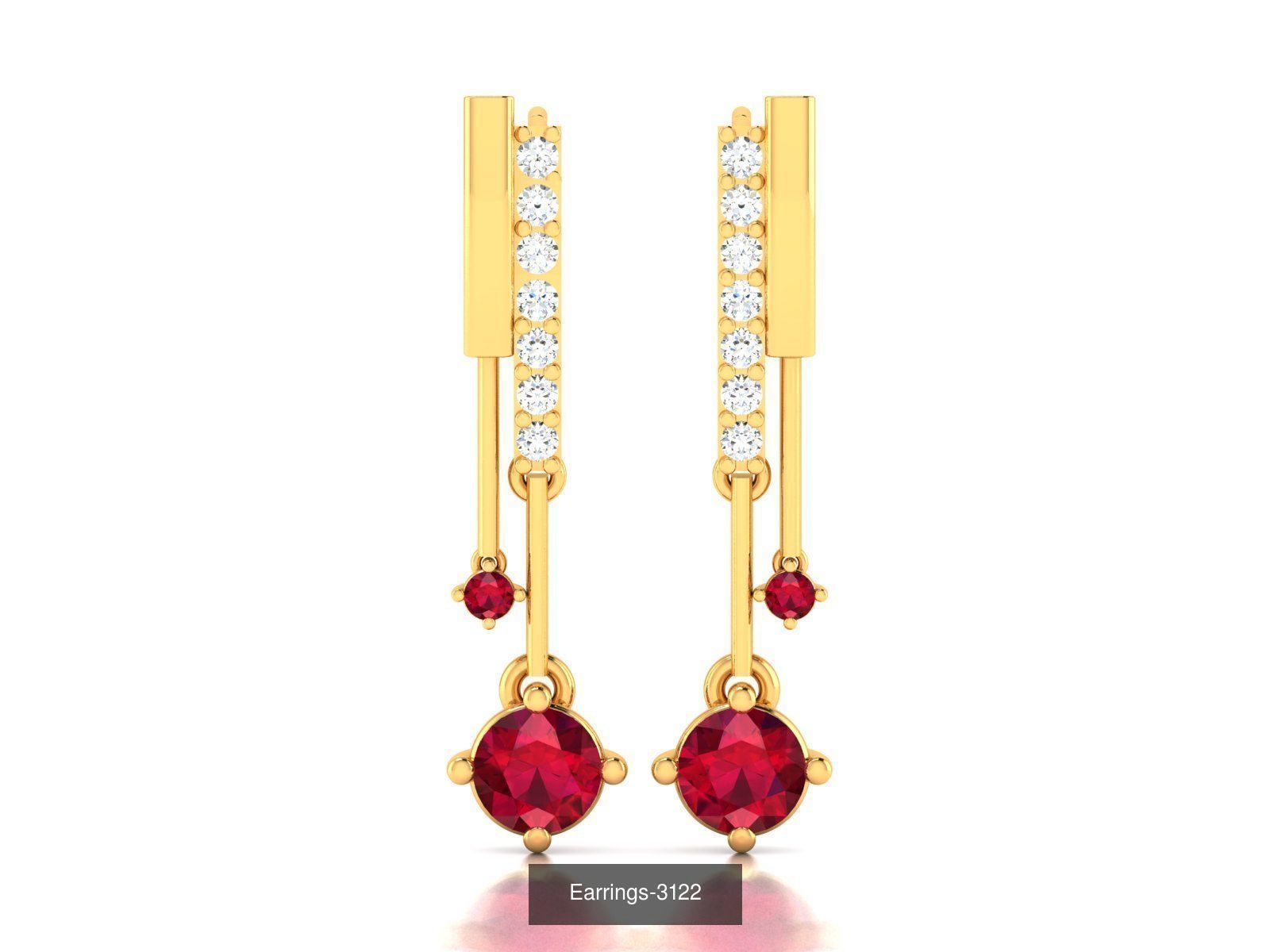 98 LIGHT WT EARRINGS  3D Model Collection_31