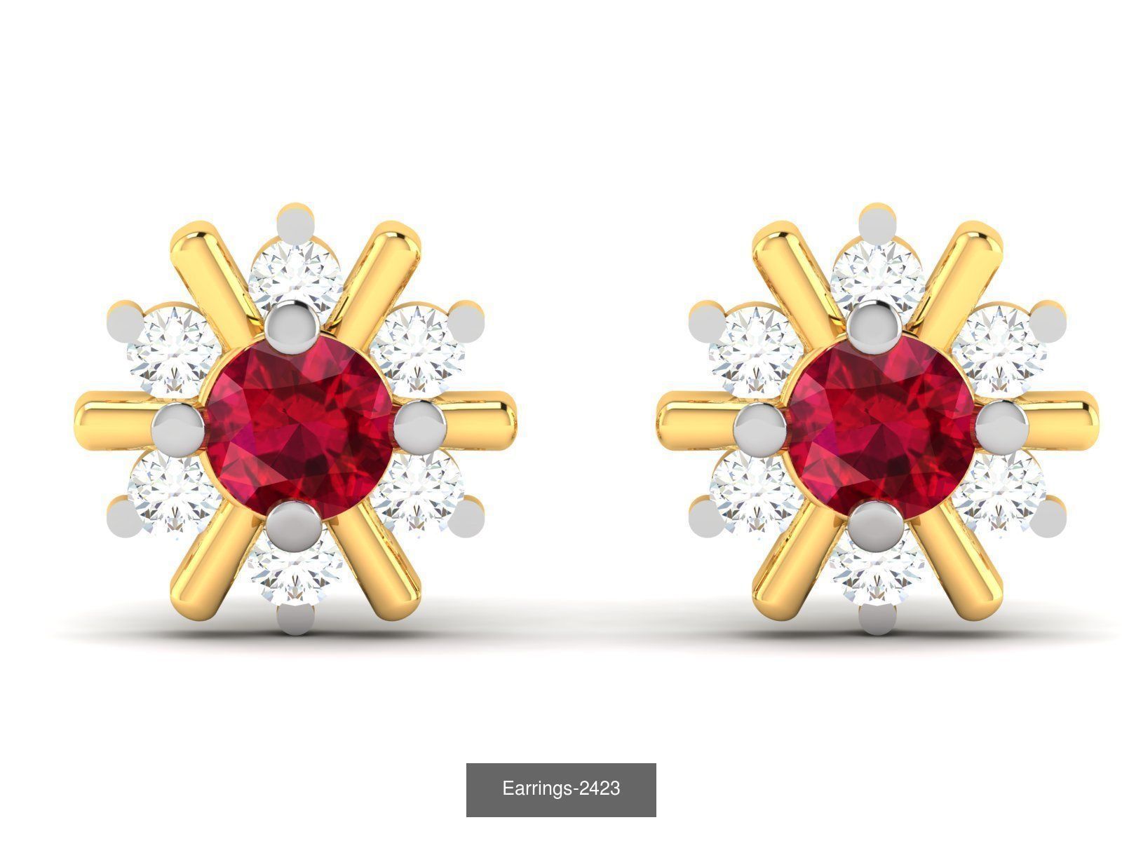 98 LIGHT WT EARRINGS  3D Model Collection_64