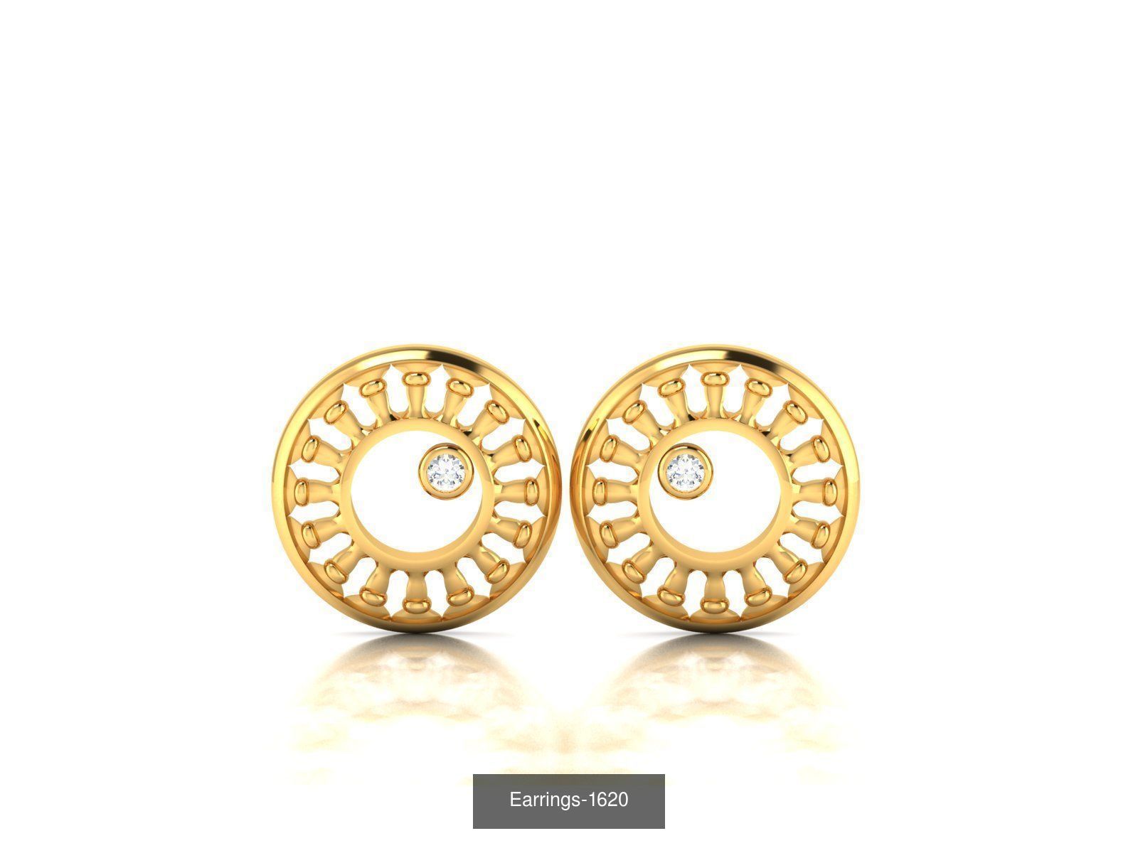 98 LIGHT WT EARRINGS  3D Model Collection_6