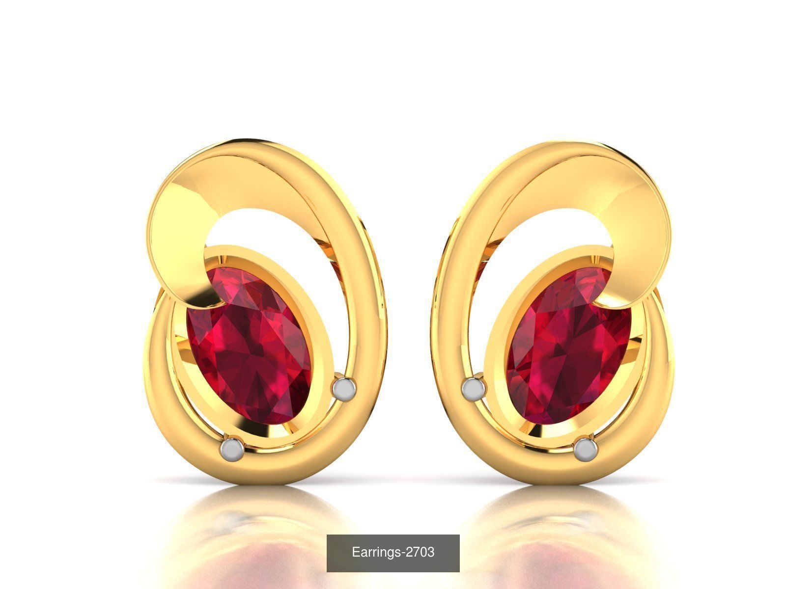 98 LIGHT WT EARRINGS  3D Model Collection_45