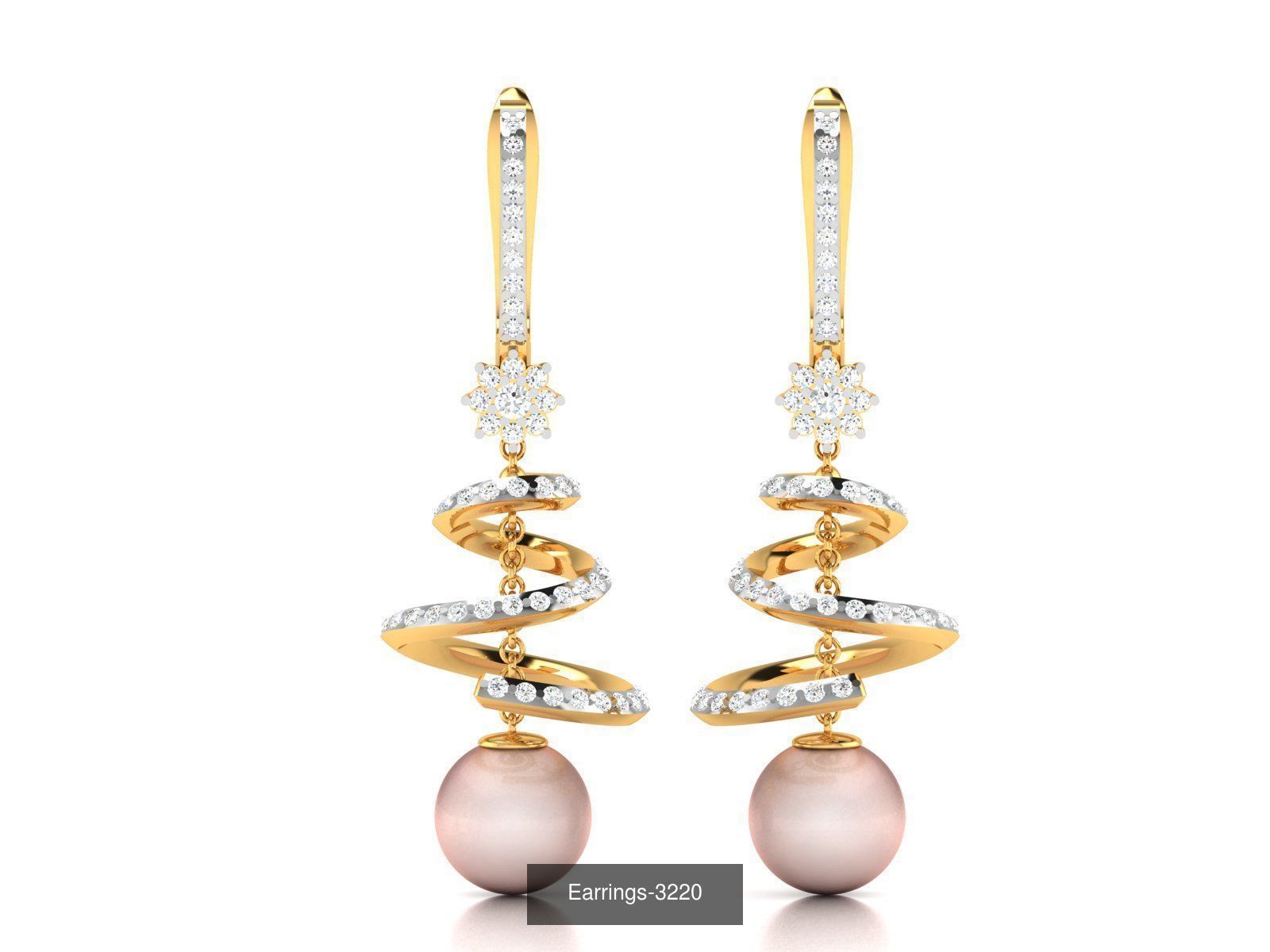 98 LIGHT WT EARRINGS  3D Model Collection_27