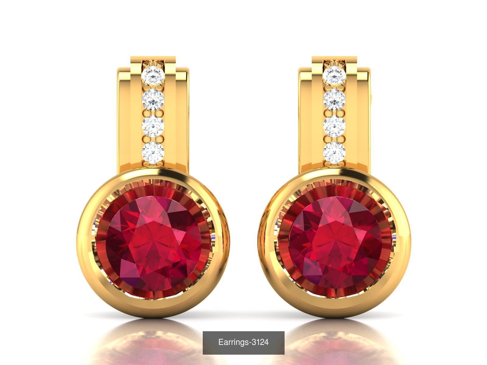 98 LIGHT WT EARRINGS  3D Model Collection_30