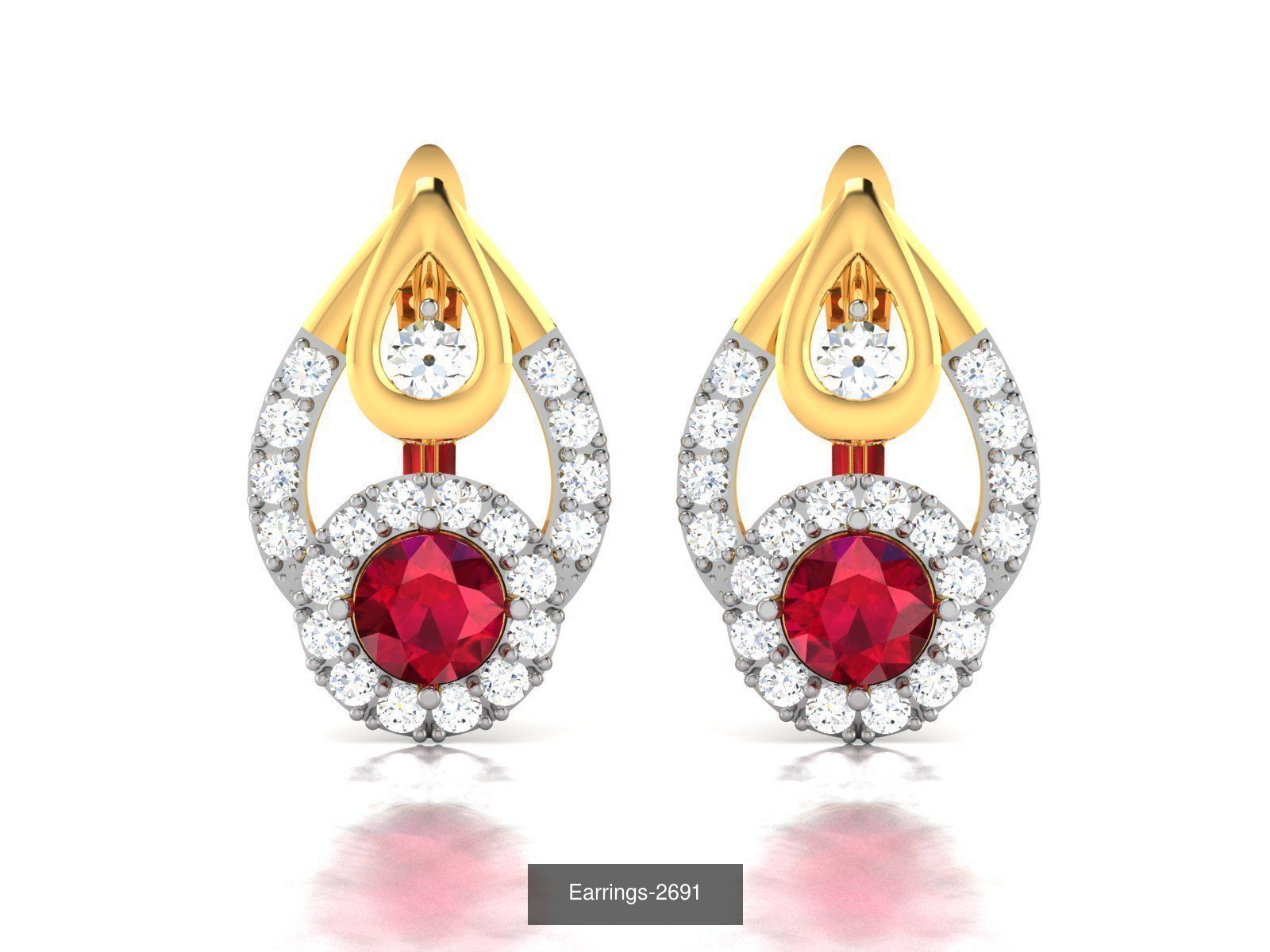 98 LIGHT WT EARRINGS  3D Model Collection_47
