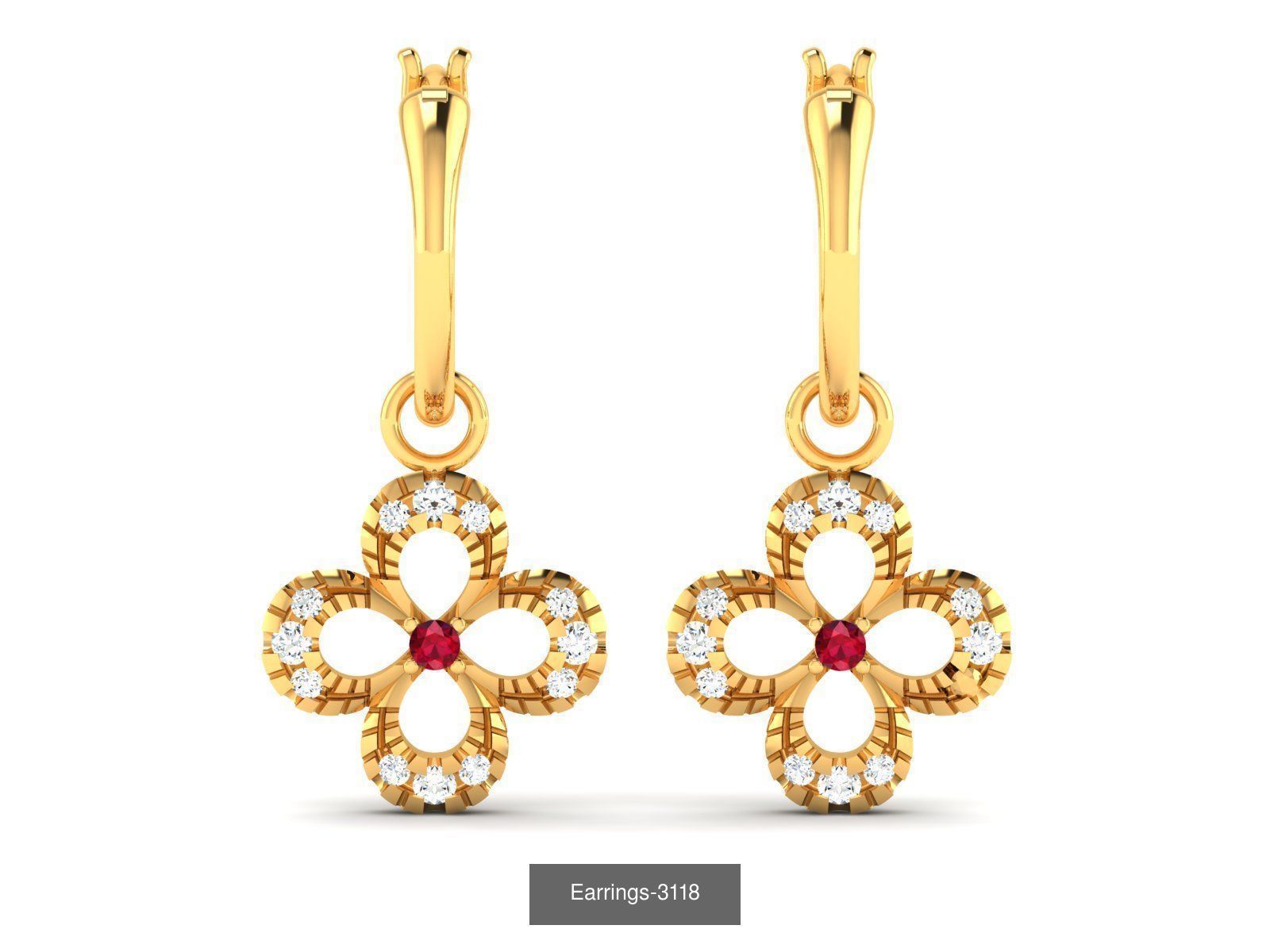 98 LIGHT WT EARRINGS  3D Model Collection_32