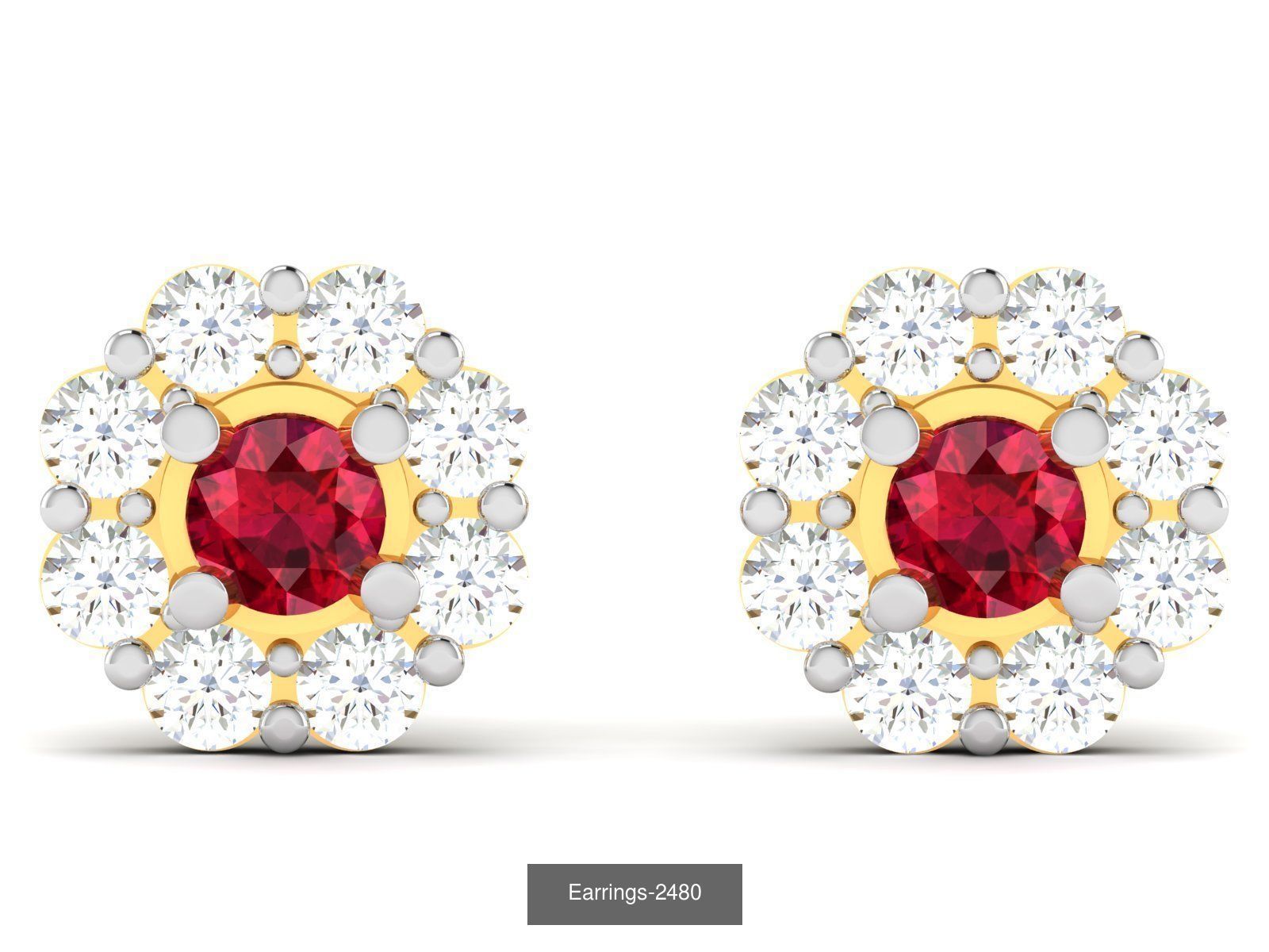 98 LIGHT WT EARRINGS  3D Model Collection_61