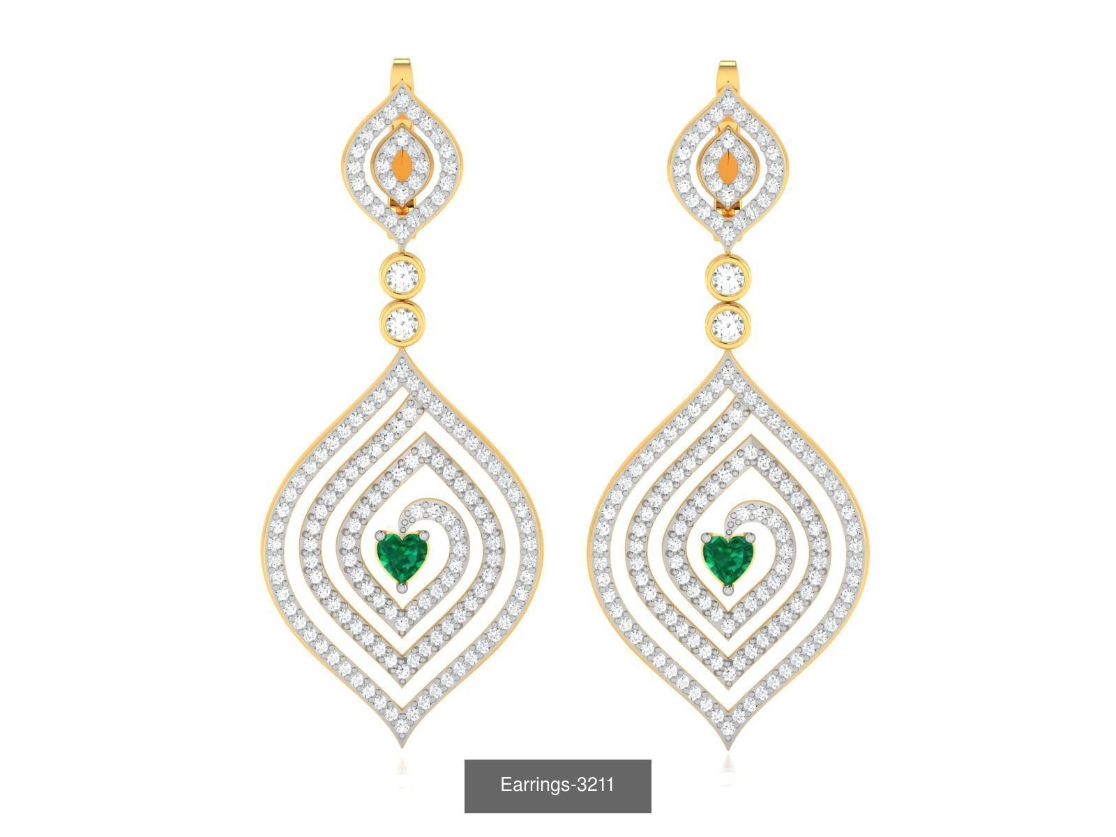 98 LIGHT WT EARRINGS  3D Model Collection_28
