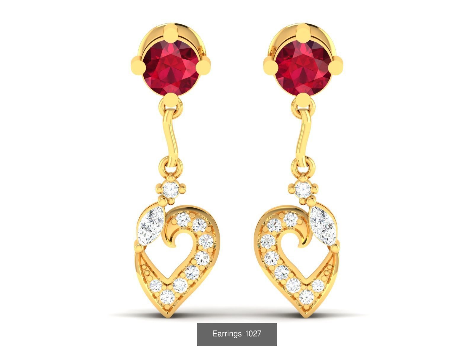 98 LIGHT WT EARRINGS  3D Model Collection_23