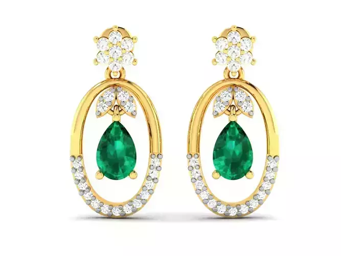 Women earrings 3dm render detail 3D print model