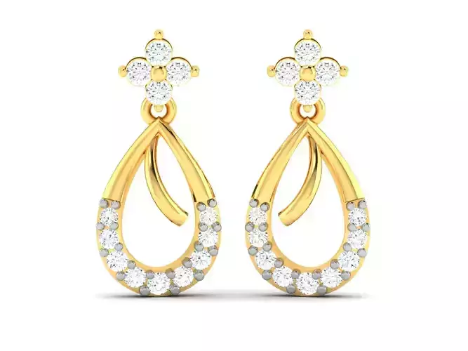 Women earrings 3dm render detail 3D print model