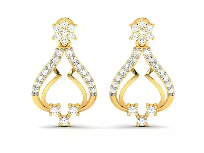 Women earrings 3dm render detail 3D print model