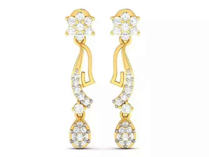 Women earrings 3dm render detail 3D print model