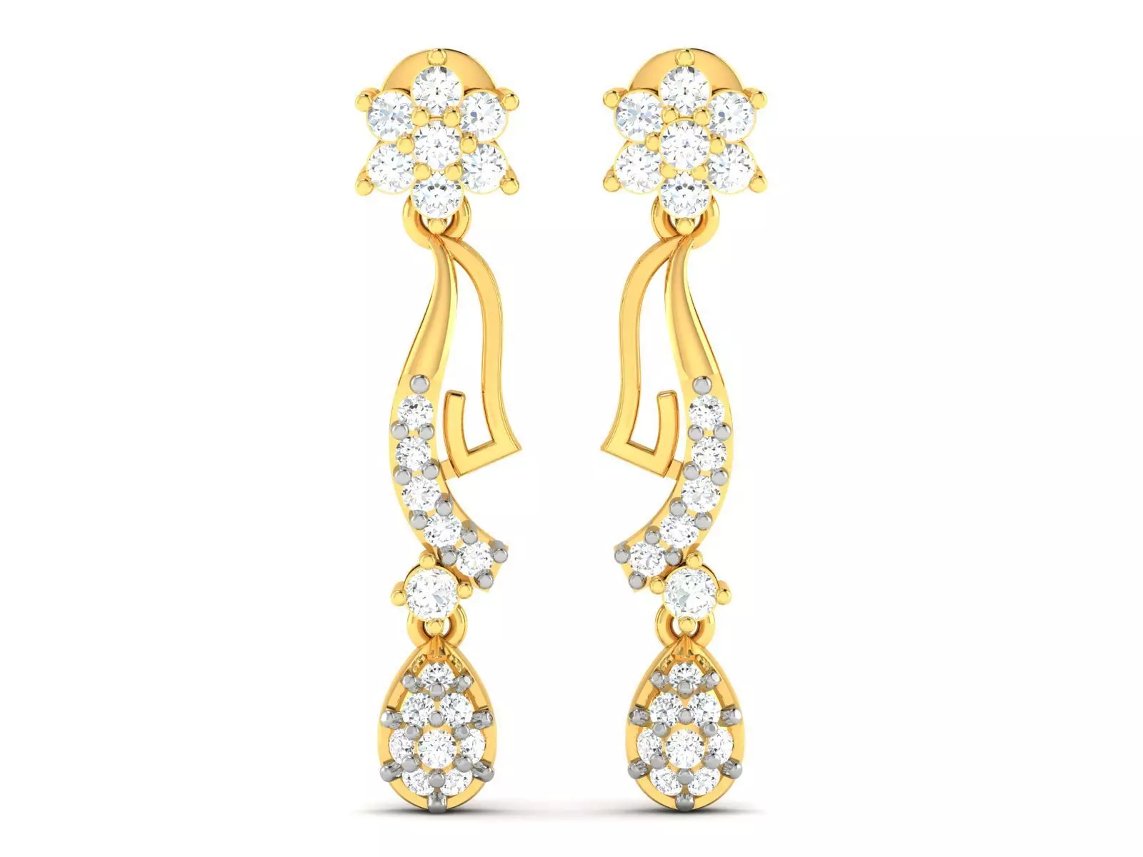 Women earrings 3dm render detail 3D print model 3D print model_0