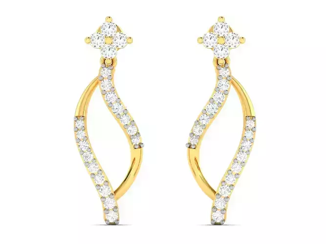 Women earrings 3dm render detail 3D print model