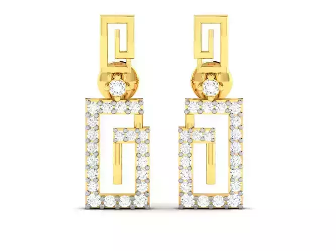 Women earrings 3dm render detail 3D print model