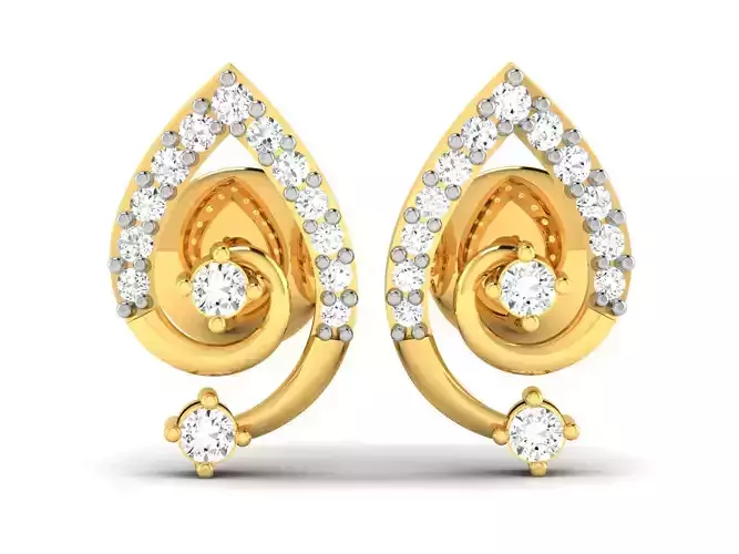 Women earrings 3dm render detail 3D print model