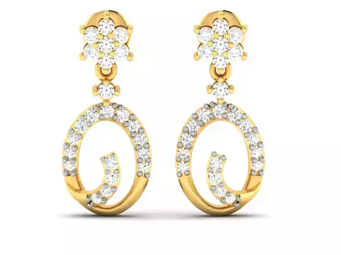 Women earrings 3dm render detail 3D print model