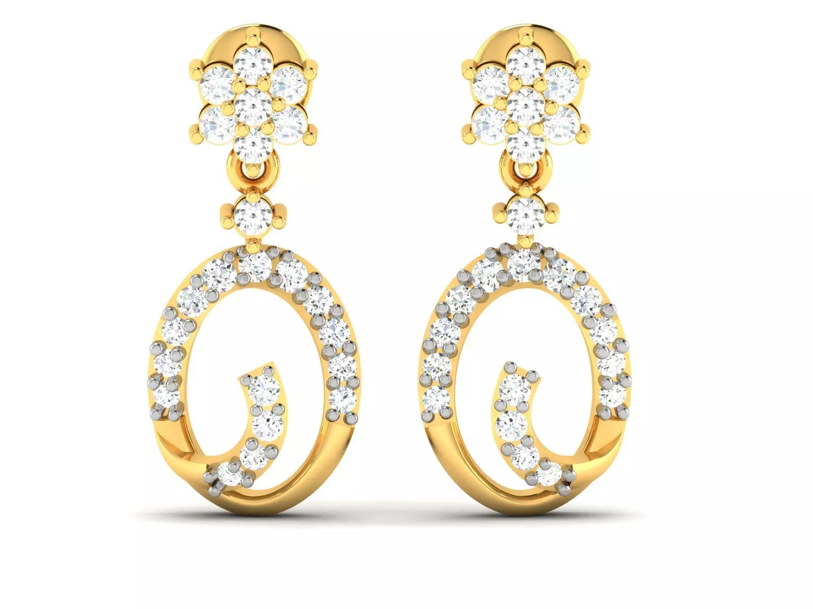 Women earrings 3dm render detail 3D print model 3D print model_0