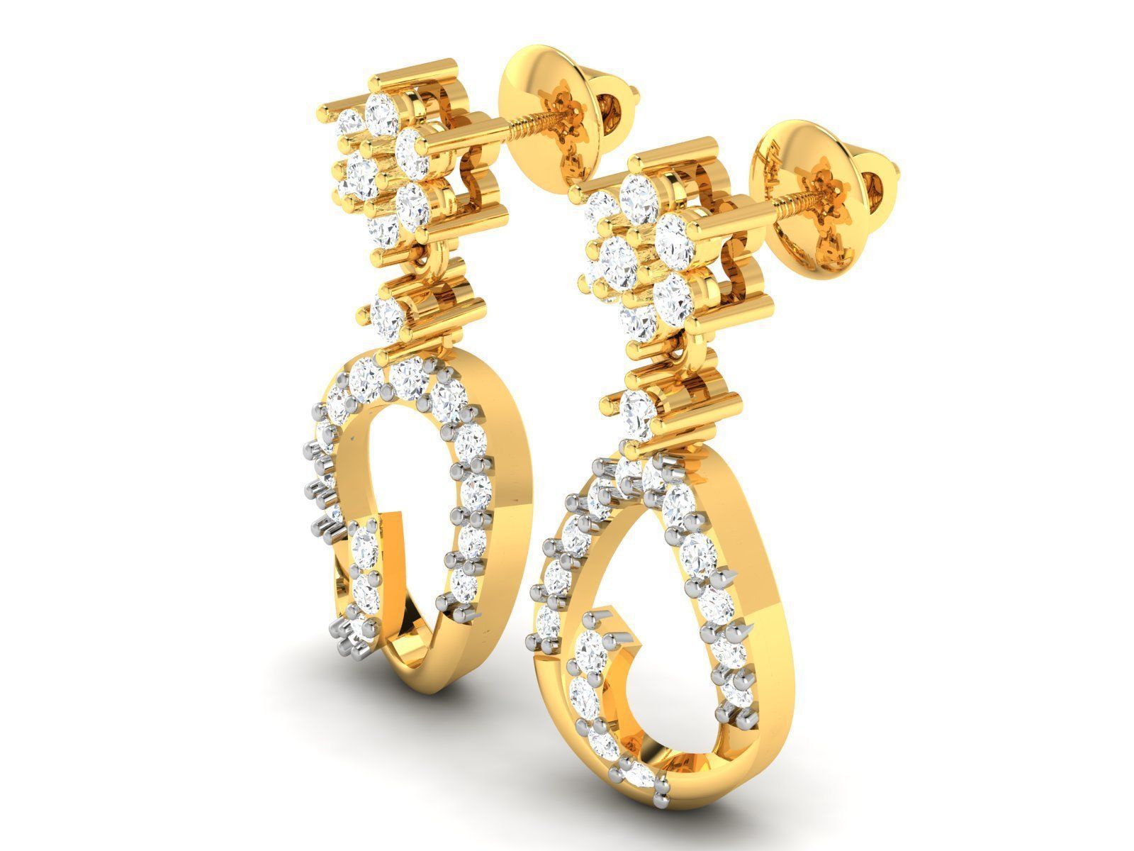 Women earrings 3dm render detail 3D print model 3D print model_2