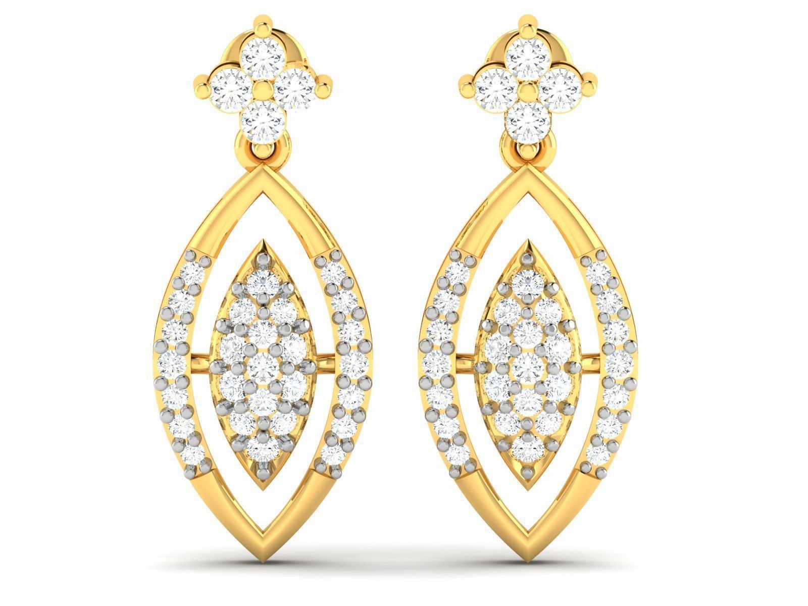 Women earrings 3dm render detail 3D print model 3D print model_3