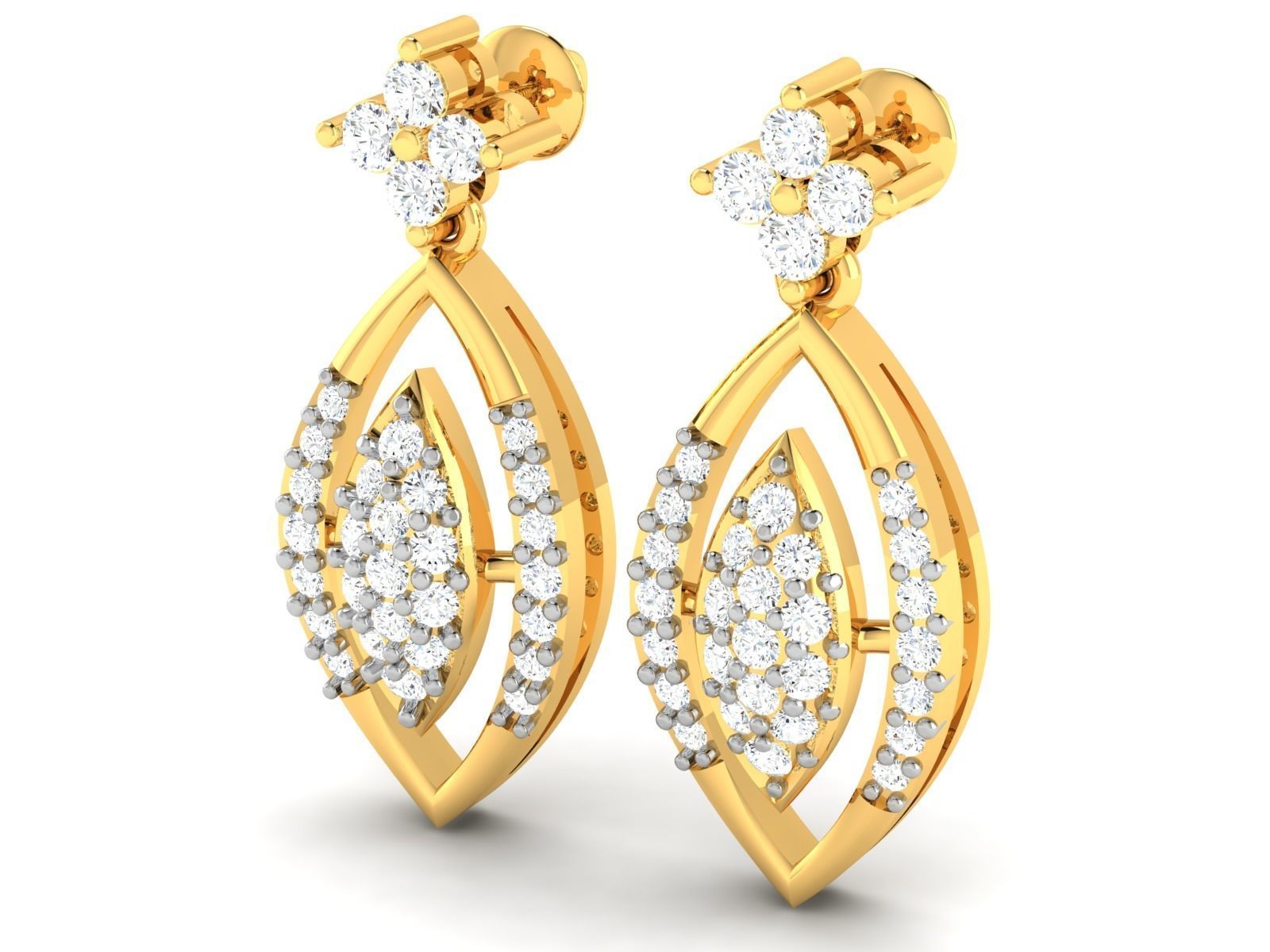 Women earrings 3dm render detail 3D print model 3D print model_1