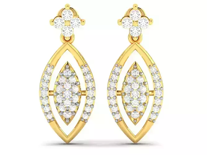 Women earrings 3dm render detail 3D print model