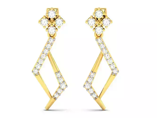 Women earrings 3dm render detail 3D print model