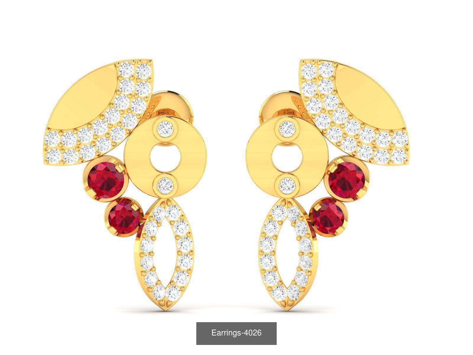 98 LIGHT WT EARRINGS 3D Model Collection_23