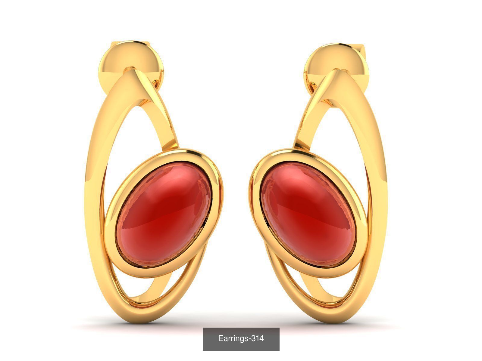 98 LIGHT WT EARRINGS 3D Model Collection_26