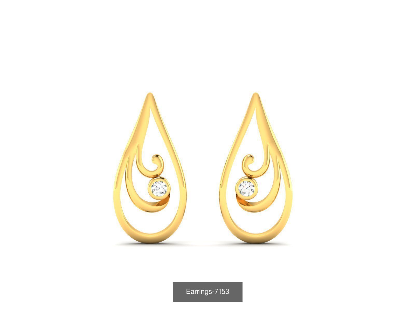 98 LIGHT WT EARRINGS 3D Model Collection_55