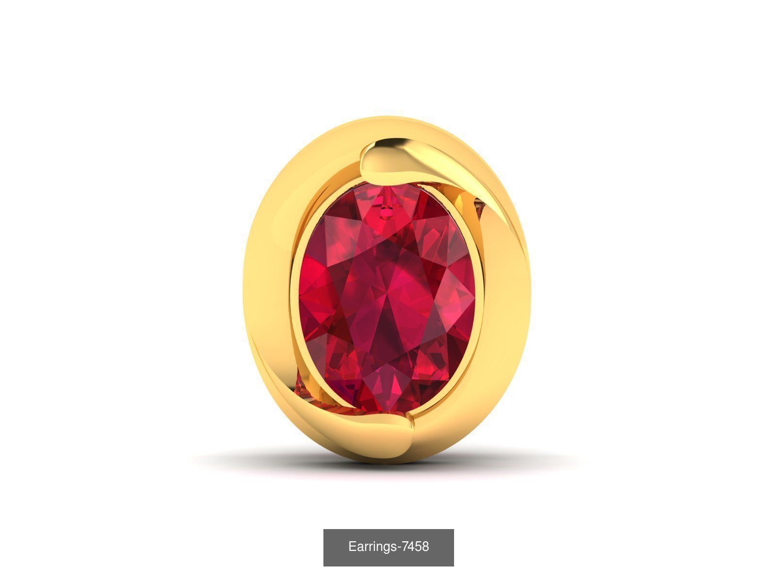 98 LIGHT WT EARRINGS 3D Model Collection_42