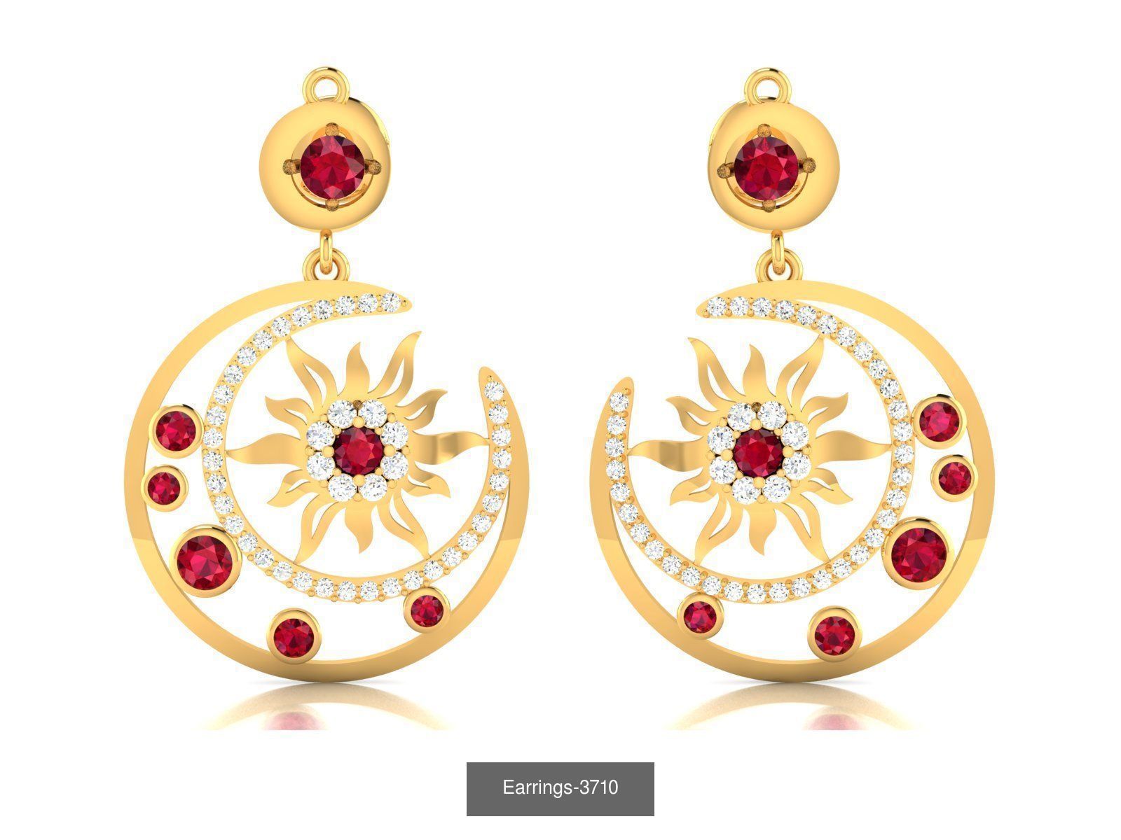 98 LIGHT WT EARRINGS 3D Model Collection_91