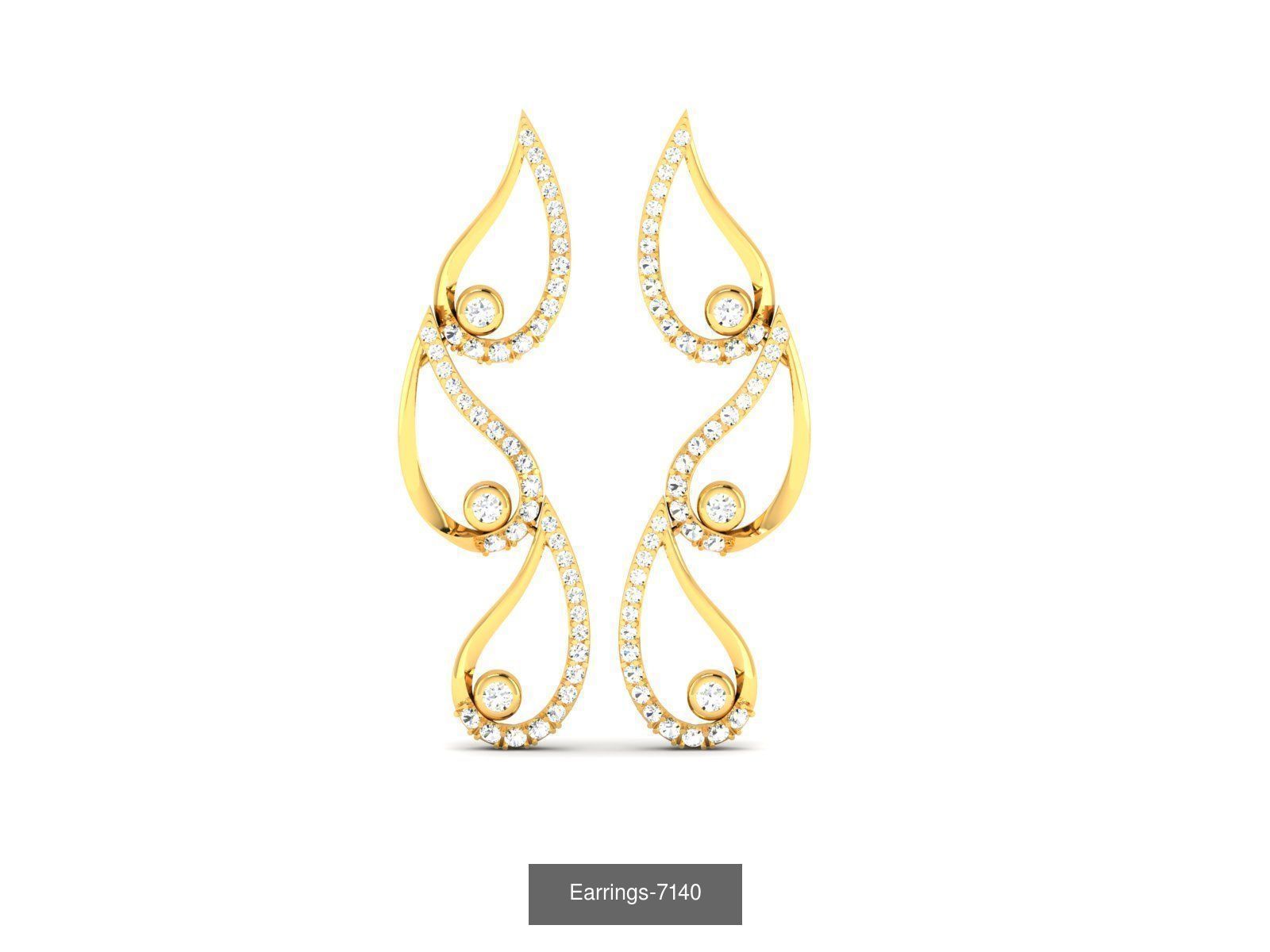 98 LIGHT WT EARRINGS 3D Model Collection_57