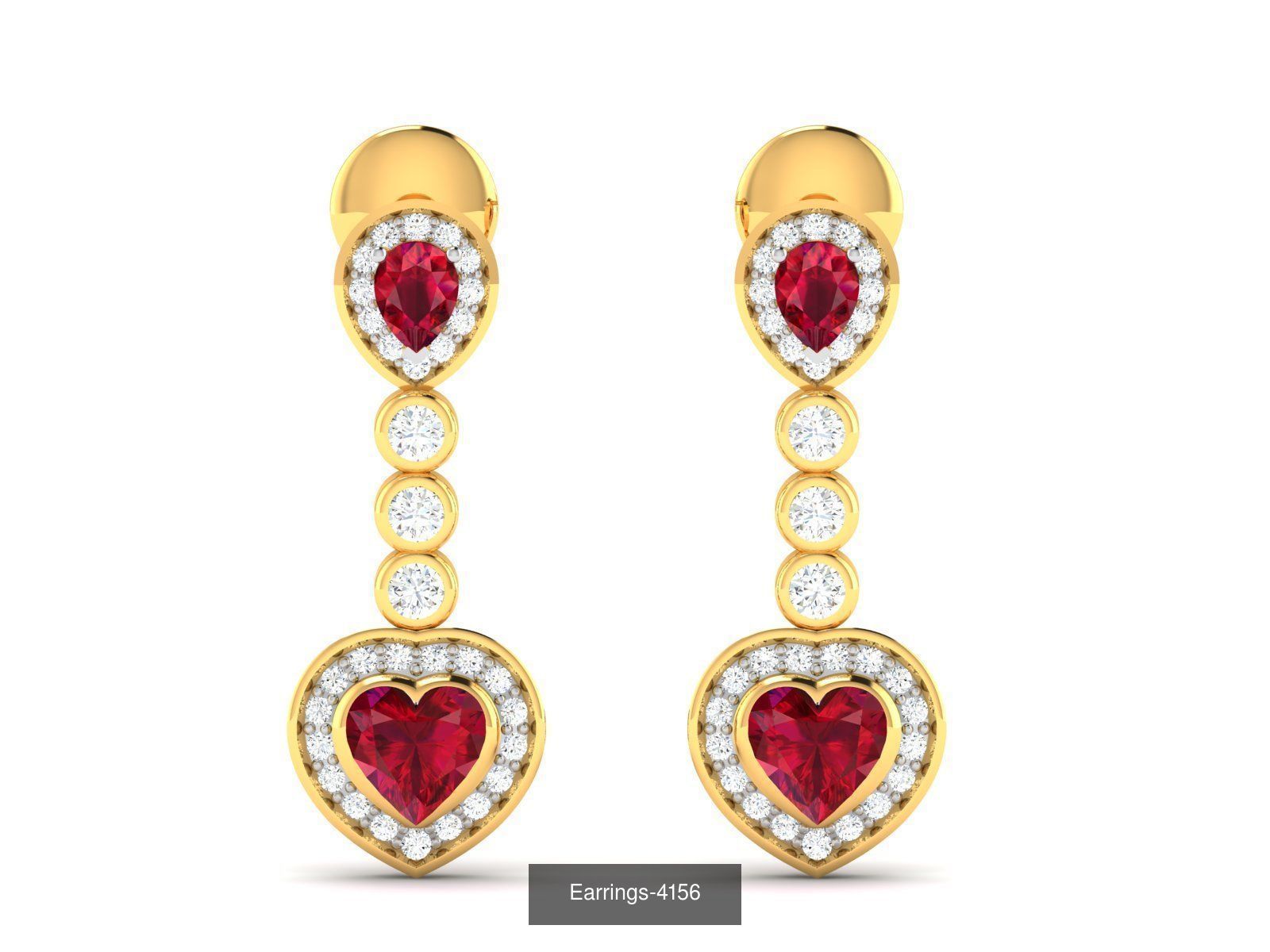 98 LIGHT WT EARRINGS 3D Model Collection_69